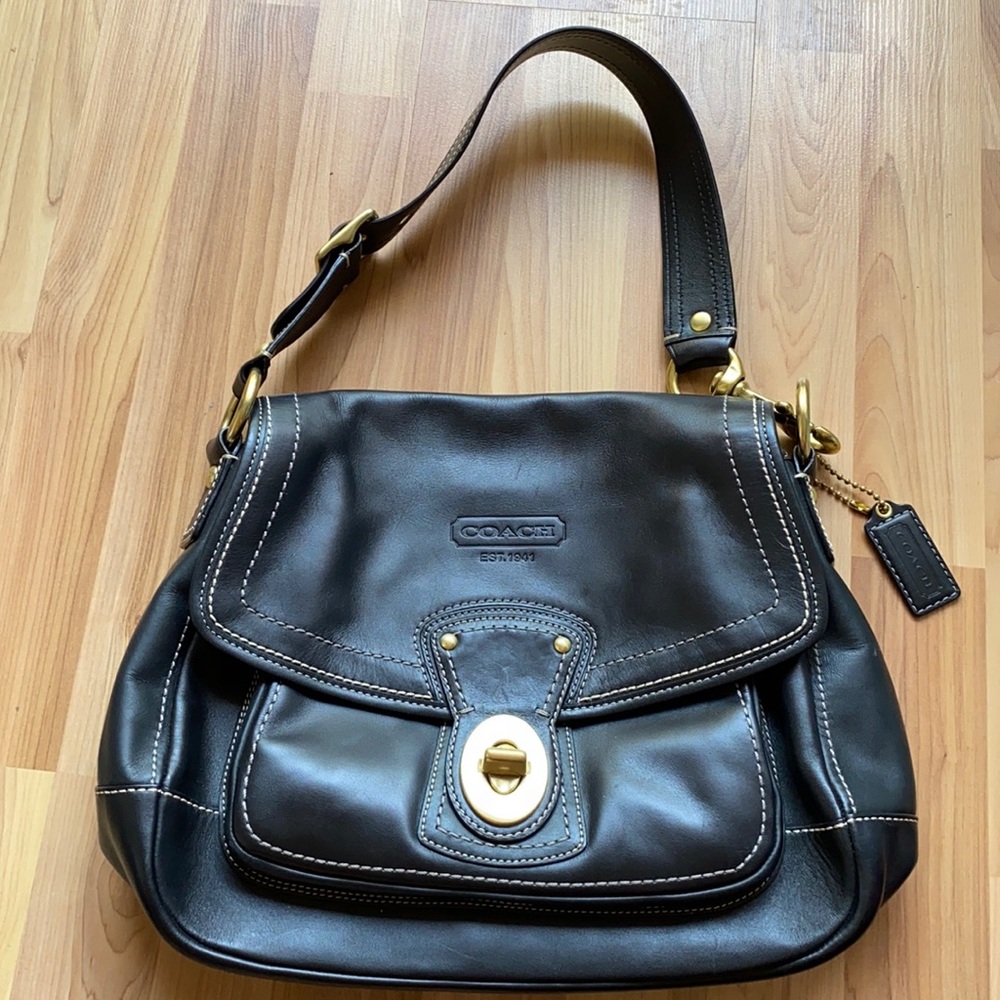 Coach glove tanned leather saddle bag